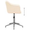 vidaXL Esszimmerst&uuml;hle 6 Stk. Drehbar Creme Stoff