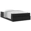 vidaXL Bettgestell mit Matratze mit Matratze 2 pcs Schwarz PVC