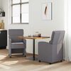 vidaXL Esszimmerst&uuml;hle mit Rollen 2 pcs Grau 58 x 65 x 98 cm