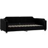 vidaXL Tagesbett mit Matratze Schwarz 90x190 cm Stoff