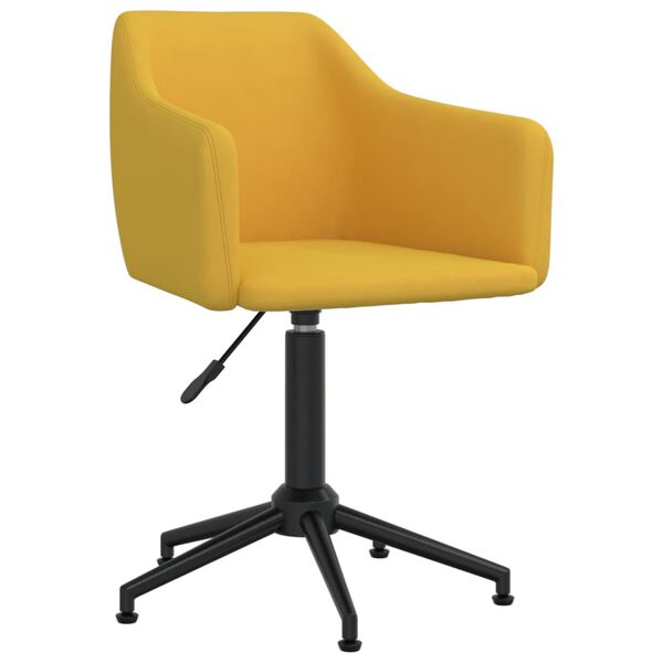 vidaXL Esszimmerst&uuml;hle 6 Stk. Drehbar Gelb Samt