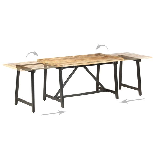vidaXL Esstisch Ausziehbar 280x80x75 cm Massivholz Mango