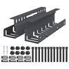 vidaXL Unter dem Schreibtisch Kabelmanagement Tray 2 Stk. Anthrazit