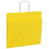 vidaXL Papiertragetaschen 250 Stk. mit Henkeln Gelb 32x22x28 cm
