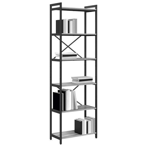 vidaXL B&uuml;cherregal Grau Sonoma 40 x 30 x 85 cm Holzwerkstoff