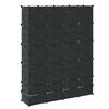 vidaXL Modularer Schrank mit 18 F&auml;chern schwarz/wei&szlig; 37x146x180,5cm