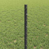 vidaXL Zaun mit Pfosten Grau 0,6 x 10 m Stahl und PVC