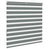 vidaXL Doppelrollo Dunkelgrau 140x150 cm Stoffbreite 135,9 cm Polyester