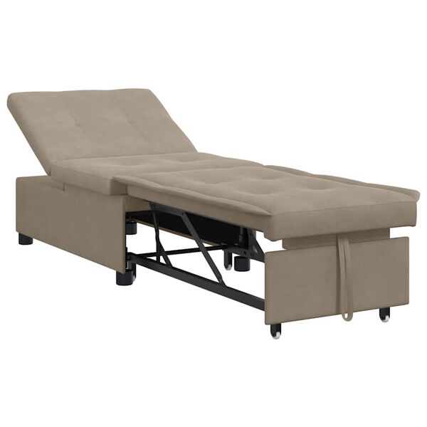 vidaXL Schlafsofa Taupe 194 x 67 x 82 cm Mikrofaser
