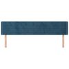 vidaXL Kopfteil mit Ohren Dunkelblau 183x16x78/88 cm Samt