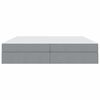 vidaXL Aufbewahrungsbett mit Matratze Hellgrau 200 x 200 cm Polyester