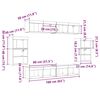 vidaXL TV-Schrankset 8 pcs Schwarz Eichen-Optik Holzwerkstoff