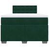 vidaXL Boxspringbett mit Matratze Dunkelgr&uuml;n 120x200 cm Samt