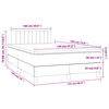 vidaXL Boxspringbett mit Matratze Creme 120x190 cm Stoff