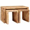 vidaXL Nestingtisch 3 pcs Braun Massivholz Mango