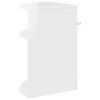vidaXL Beistelltisch Hochglanz Wei&szlig; 39,7 x 39,7 x 60 cm Holzwerkstoff