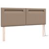 vidaXL LED Kopfteil Cappuccino 144 cm Kunstleder