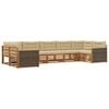 vidaXL Outdoor-Sofagarnitur mit Kissen 7 pcs Natur und Beige