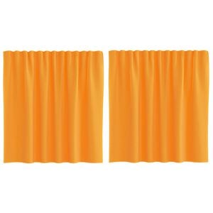 vidaXL Voile Vorh&auml;nge mit Schlaufen 2 Stk. Orange 140x140 cm