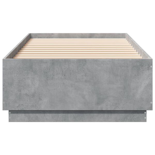 vidaXL Bettgestell Betongrau 90x200 cm Holzwerkstoff