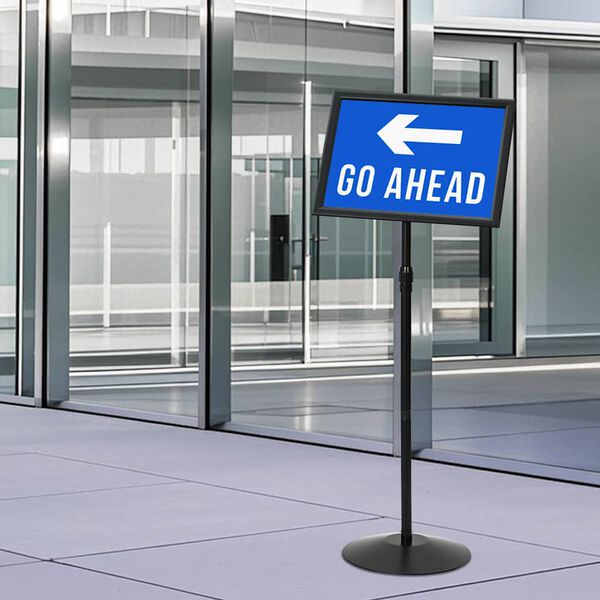 vidaXL Podest-Posterständer Schwarz A3 Aluminium und PVC