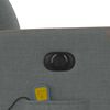 vidaXL Elektrischer Massagesessel mit Aufstehhilfe Dunkelgrau Stoff