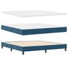 vidaXL Boxspringbett mit Kopfteil Dunkelblau 180 x 200 cm Samt