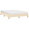 vidaXL Bettgestell ohne Matratze Creme 140x200 cm Stoff