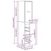 vidaXL Apothekerschrank Artisian Oak 30x41x144,5 cm Holzwerkstoff