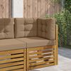 vidaXL Sofakissen f&uuml;r drau&szlig;en 3 pcs Taupe Polyester
