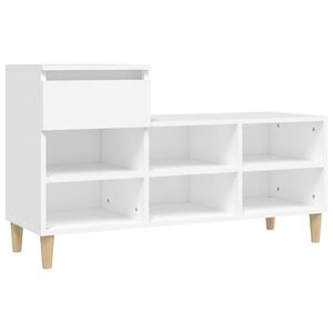 vidaXL Schuhregal Wei&szlig; 102x36x60 cm Holzwerkstoff