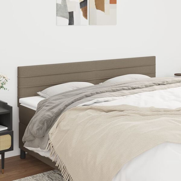 vidaXL Kopfteile Taupe 160x5x78/88 cm Stoff