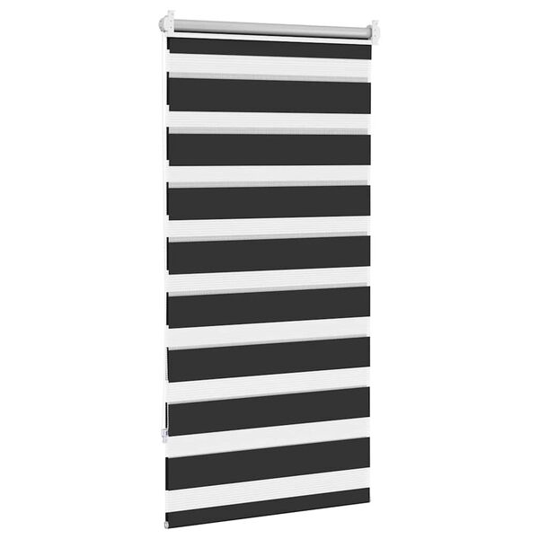 vidaXL Doppelrollo Seitenzug 80 x 150 cm schwarz