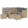 vidaXL Gartensofa-set 8 pcs Beige Poly-Rattan