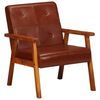 vidaXL Sessel Braun Echtleder