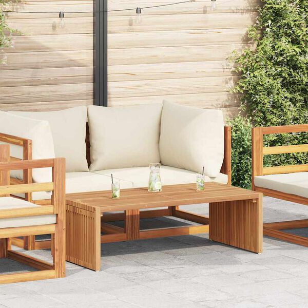 vidaXL Garten-Beistelltisch Braun 110 x 55 x 35,5 cm Massivholz Teak
