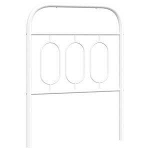 vidaXL Kopfteil Metall Wei&szlig; 75 cm