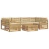 vidaXL Outdoor-Sofagarnitur 7 stk. Wei&szlig; und Beige Polyester