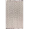 vidaXL Kelim-Teppich Baumwolle 120x180 cm mit Muster Taupe