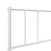 vidaXL Bettgestell mit Kopf- und Fu&szlig;teil Metall Wei&szlig; 75x190 cm