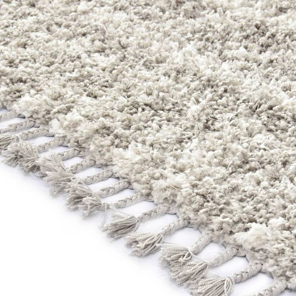 vidaXL Berberteppich Hochflor PP Sandfarben und Beige 80 &times; 150 cm