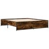 vidaXL Bettgestell R&auml;uchereiche 200x200 cm Holzwerkstoff und Metall