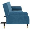 vidaXL Schlafsofa mit Kissen Schwarz Samt