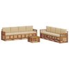 vidaXL Outdoor-Sofagarnitur 9 stk. Natur und Beige