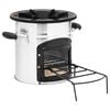vidaXL Camping-Ofen Silbern 45,5x33x25,5 cm Edelstahl