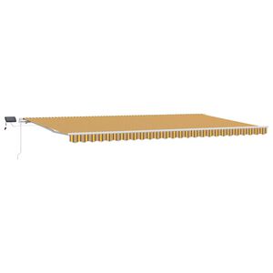 vidaXL Ausziehbare Markise Mehrfarbig 600 x 300 cm Stoff und Aluminium