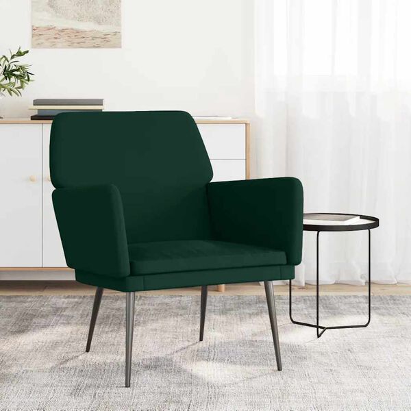 vidaXL Sessel Dunkelgr&uuml;n 62x79x79 cm Samt