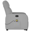 vidaXL Massagesessel mit Aufstehhilfe Wolkengrau Stoff