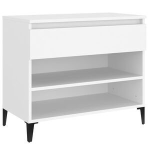 vidaXL Schuhregal Wei&szlig; 70x36x60 cm Holzwerkstoff