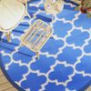 vidaXL Outdoor-Teppich ARAKIL Blau &Oslash;200 cm PP